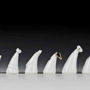 Contemporary Chess Set, Handmade Porcelain Chess, Ceramic Chess Set, Wedding Gift image 1