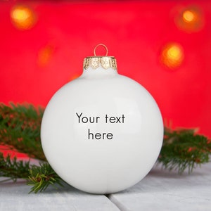 Personalized Christmas Ornament with Your Text, Corporate Gift, Personalised Christmas Bauble