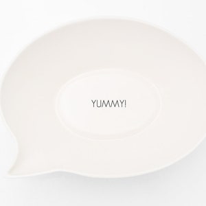 Funny Bowl with Message, Quirky Bowl with Text, Speech Bubble Bowl image 4