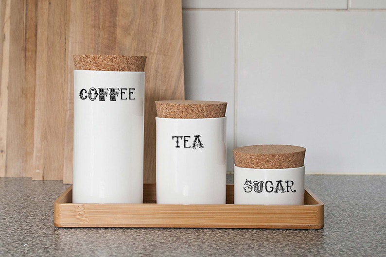 Minimalist Kitchen Containers White Kitchen Jars Etsy