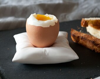 Egg Cup Pillow, Porcelain Egg holder, Egg Cup Pillow