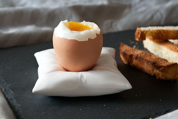 Egg Cup Pillow, Porcelain Egg Holder, Egg Cup Pillow 