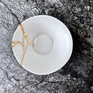 White Kintsugi Bowl