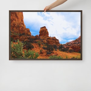 Capitol Reef, Utah, Pinacle Formation Framed canvas