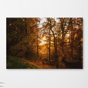 Sunset Through the Trees Canvas Print Art Print Home Decor Wall Art Mounted Canvas