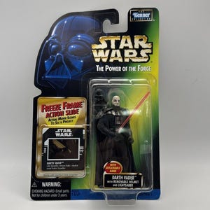 Star Wars POTF Darth Vader Removable Helmet Freeze Frame Kenner 1997 MOC