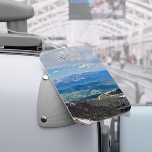 Mountain View Luggage Tag: Custom Adventure Travel Accessories