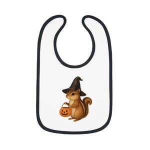 Halloween Chipmunk Baby Bib, Cute Baby Feeding Accessory, Fall Halloween Gift, Chipmunk Toddler Bib, Animal Design Bib