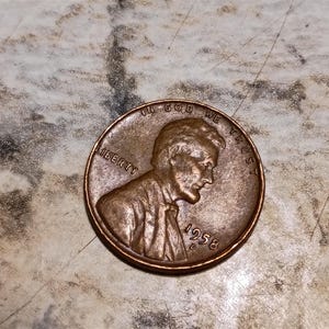 1958 Lincoln wheat penny with 2 errors