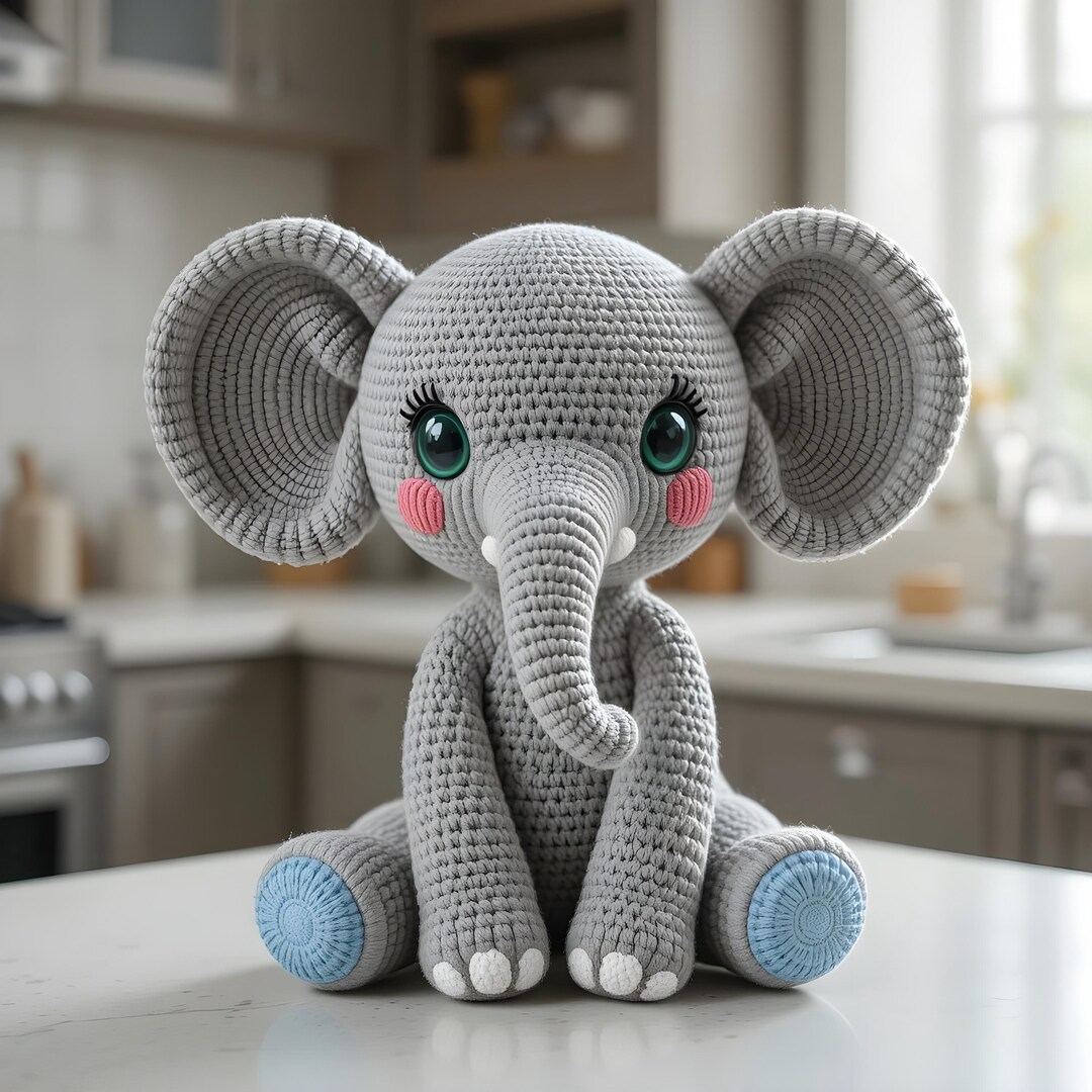 Amigurumi Elephant Crochet Pattern, Kawaii Plush Toy (digital PDF ...