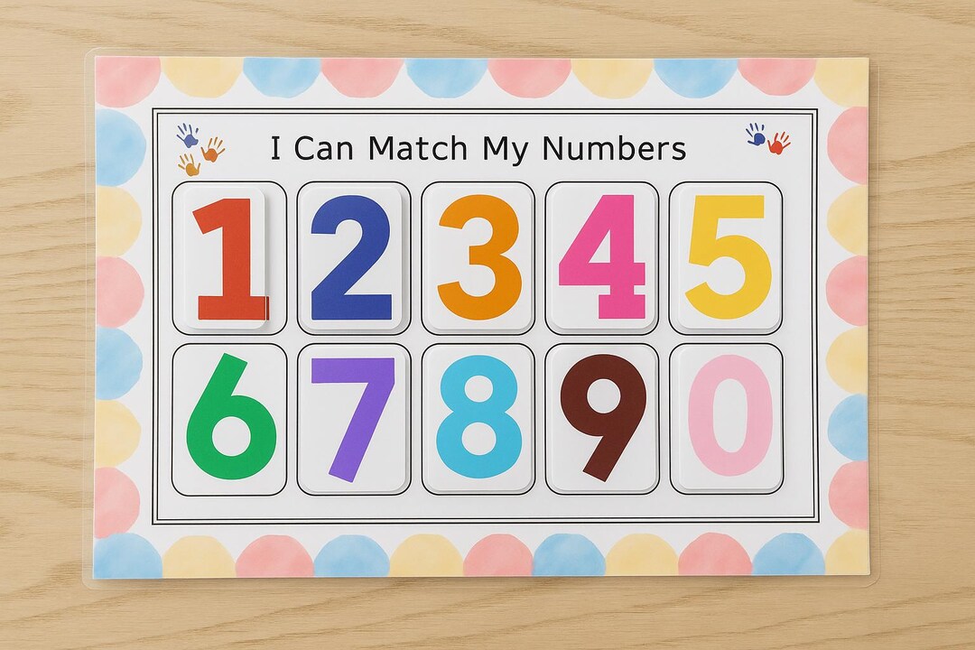 Interactive Velcro Number Learning Board: Montessori Math Activity for ...