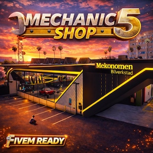 Fivem MLO Mechanic Shop 5 / MLO / Completamente ottimizzato / Alta qualità