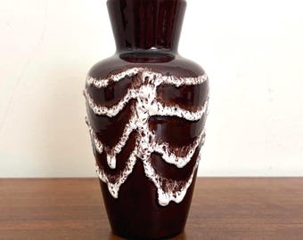 Vintage Mid Century West German Pottery Scheurich Vase 523-18