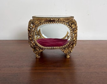 Vintage Matson Style Ormolu Jewelry Casket