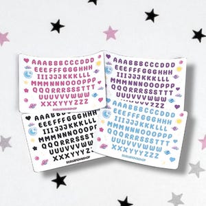 Alphabet Letter Stickers | Scrapbooking Letter Stickers | Letters for Planners Stickers | Alphabet Sticker Sheet