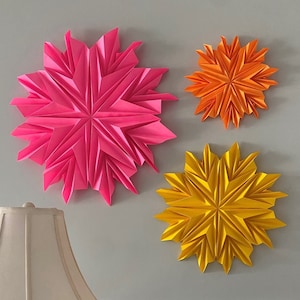 Herunterladbare PDF-Tutorial / Machen Sie Ihre eigene Origami-Art-Kunst / Geschenk-Dekoration / Geschenk / Blumenwand / DIY-Papierhandwerk / Wohnkultur / 3D-Polaris-Kunstskulptur