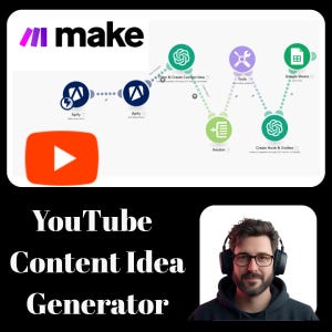 ijital İndirmeYouTube Content Idea Generator | AI-Powered Video Topic Creator | Digital Download with Make.com