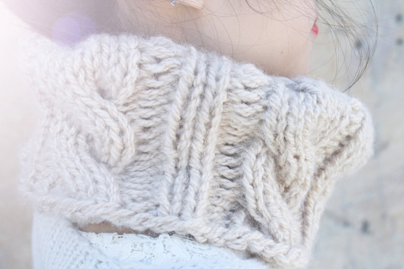 Cable Knit Cowl Knitting Pattern - PDF Downloadable Pattern, Digital ...