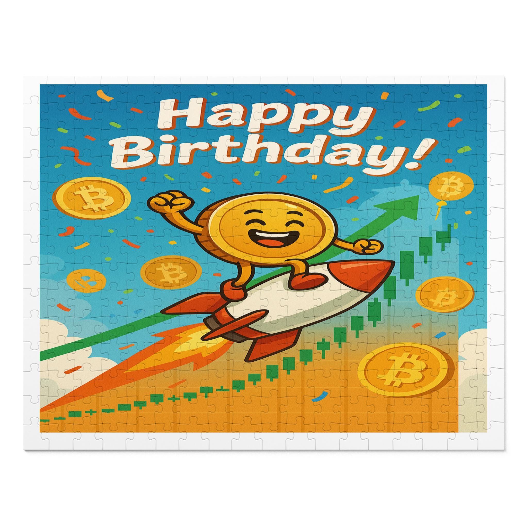 Blast off With Crypto Cheer! Rocket Birthday Puzzle for Traders & Dreamers  - Etsy
