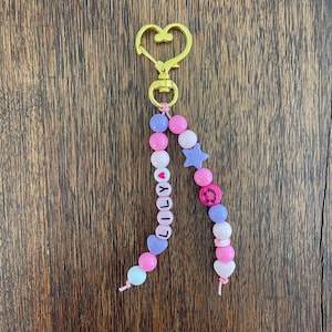 Beaded Keychain Bag Charm | Personalizable