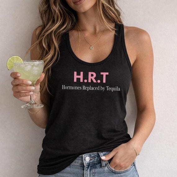 HRT Hormones Replaced by Tequila T-Shirt • Funny Menopause Tee • Midlife Humor Shirt • Perimenopause Gift, menopause shirt, Punked by Peri