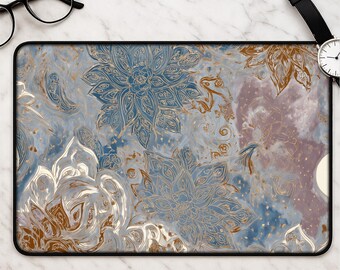 Boho Himmlische Mandala Schreibtischmatte - Lila Galaxy Marmor Mauspad Großes Mousepad Schreibtischunterlage Geschenk für Gamer und Arbeitsplätze Dekor