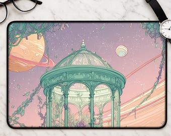 Dreamy Celestial Garden bureaumat - pastel ruimte prieel muismat voor gaming aquarel fantasiekunst cadeau voor bureau-opstelling en liefhebbers van sterrenstelsels