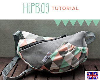 Bumbag sewing tutorial, Fanny pack pattern, DIY HipBag,