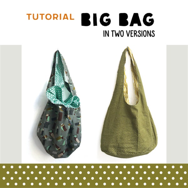 Shopper sewing tutorial BIG BAG, DIY, sew your own bag,