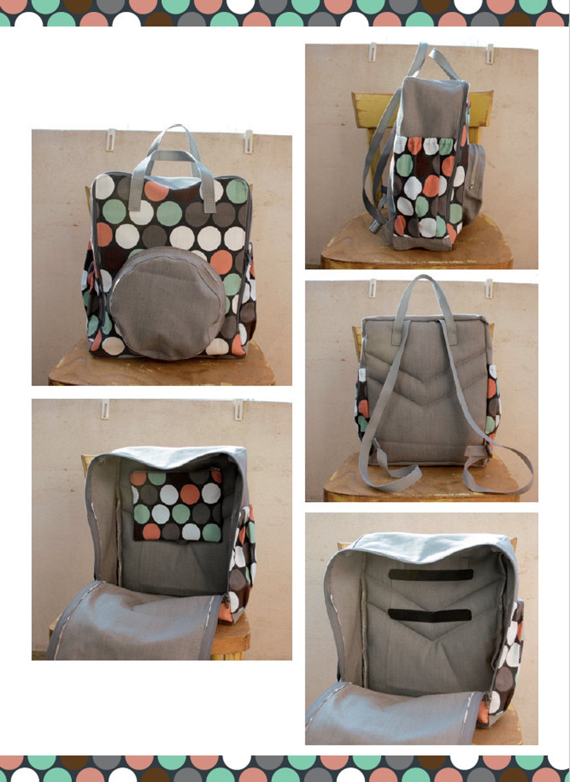 Sewing Pattern Backpack GEO PDF Tutorial DIY Rucksack - Etsy