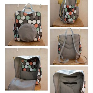 sewing pattern backpack GEO, PDF tutorial DIY, rucksack, instructions, sewing tutorial image 3