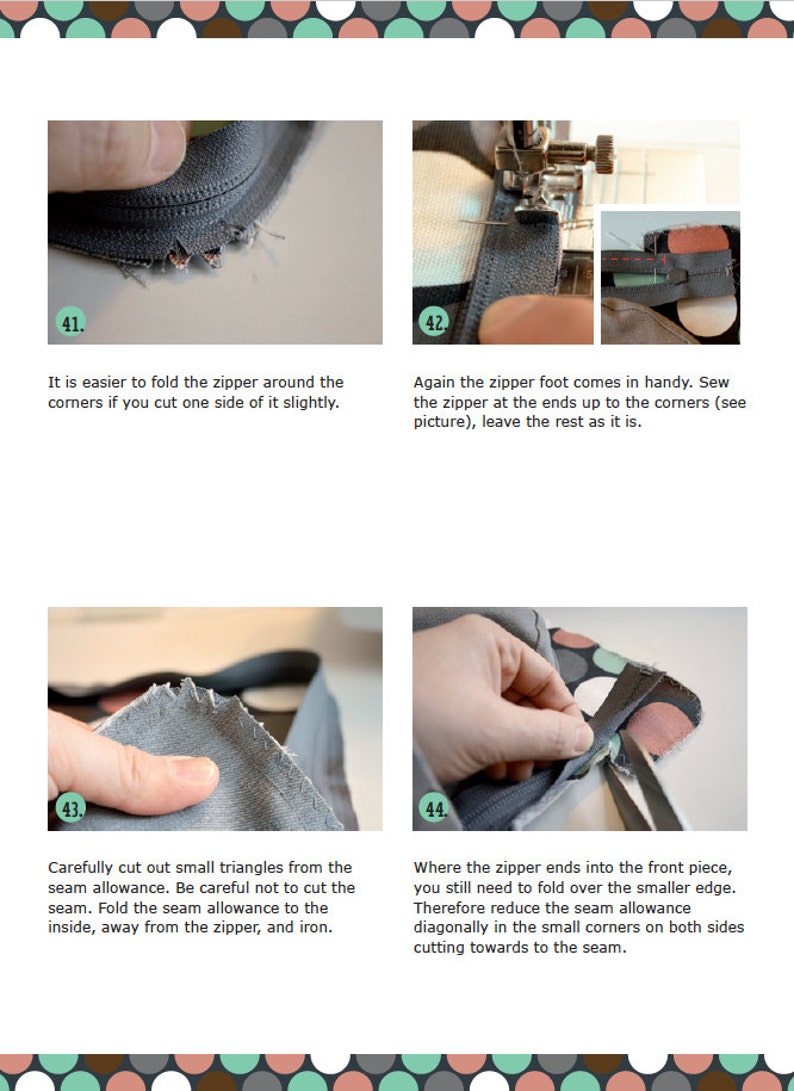 sewing pattern backpack GEO, PDF tutorial DIY, rucksack, instructions, sewing tutorial image 2