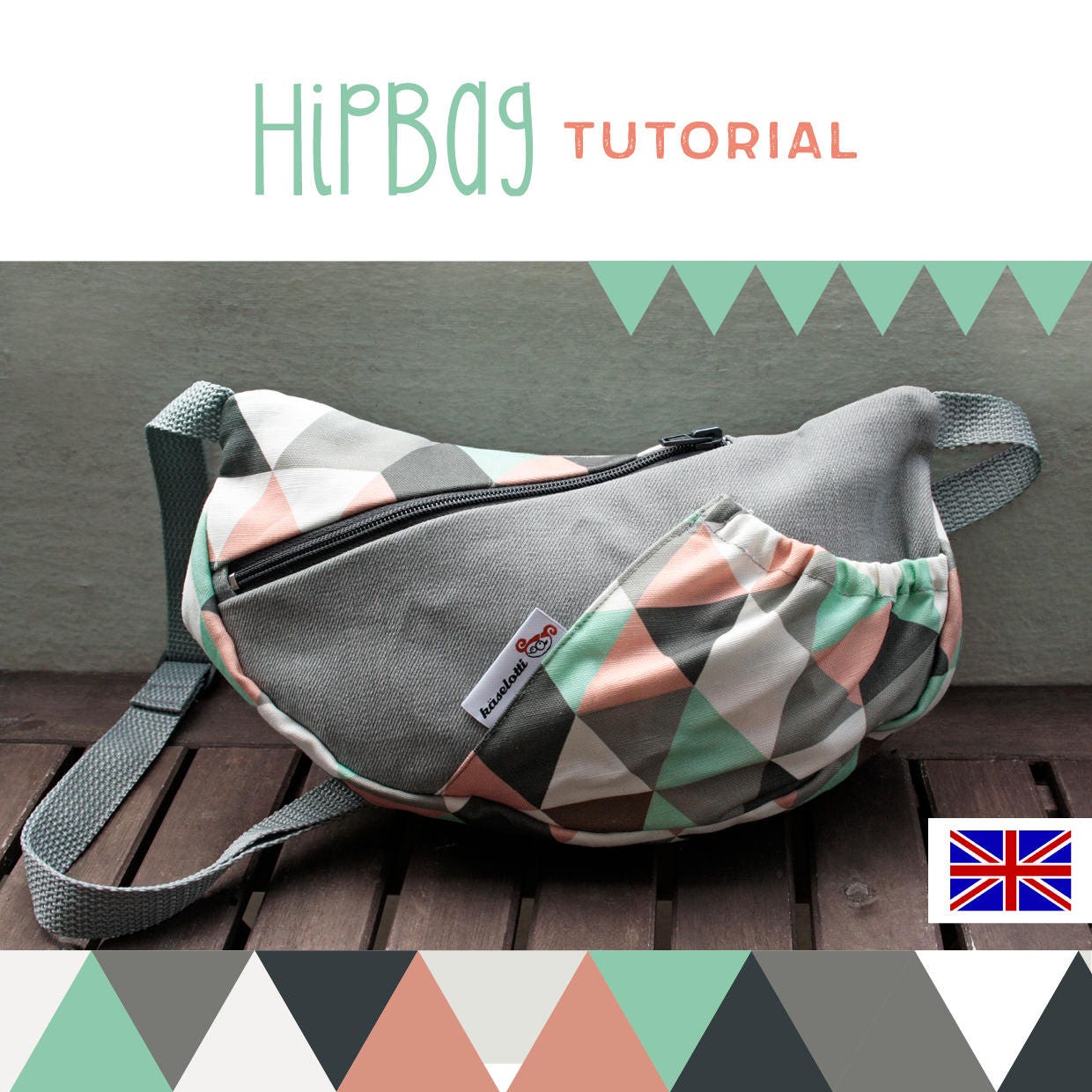 sewing pattern fanny pack HipBag DIY tutorial sewing belt | Etsy