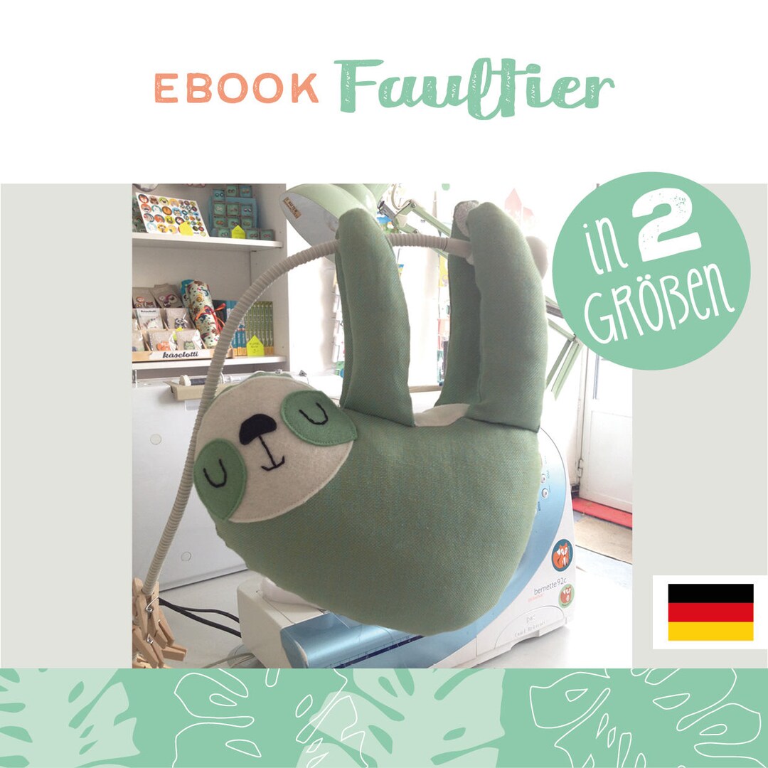 GERMAN Sloth Plushie, Tutorial, DIY, Instructions, Sewing Pattern, - Etsy