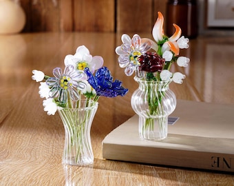 Mini Glass Birth Month Flower,Hand Blown Spring Flower,Stained Glass Flower,Birth Flower Gift For Her,Home Decor,Birthday Gifts,Gift For Mom