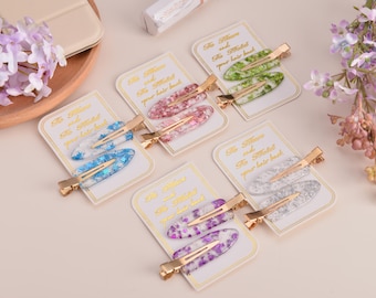 Floral Hair Clip Set, Bridesmaid Hen Party Favor