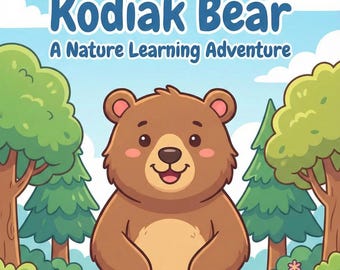 Kodiak Bear Printable Mini Book for Kids Ages 5-8 | 10 Page Educational PDF | Animal Learning Activity | Homeschool Classroom