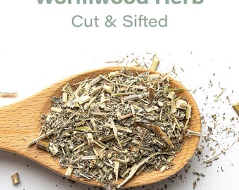 Wormwood Tea Herb – Cut & Sifted – Bitter Herbal Tea Ingredient – Artemisia Absinthium
