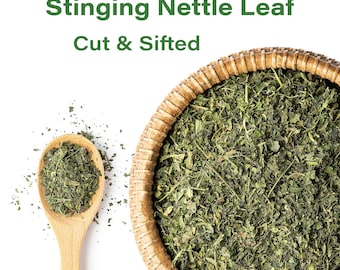 Stinging Nettle Leaf – Cut and Sifted Herbal Loose Leaf – Dried Leaves for Tea, Blends & Folk Use – Urtica Dioica