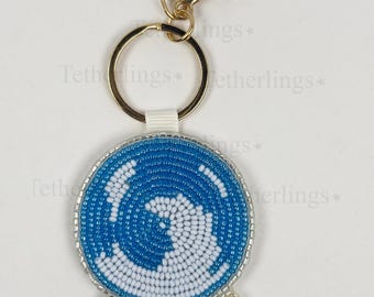 Crystal Ball Halloween Clip Beaded Bag Charm: Handmade Key chain