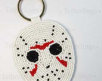 Portachiavi con clip a forma di maschera di Jason del film Scary Movie: portachiavi fatto a mano