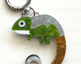 Acrylic Gecko Lizard Pendant Brooch and Keychain