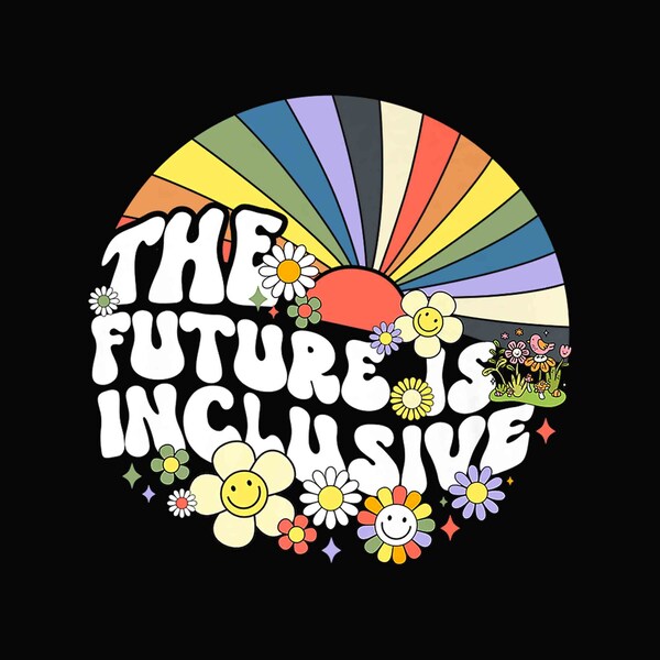 The Future is Inclusive Png, Rainbow LGBTQ Pride Flag, Gay Lesbian Design, Lgbtq Shirt, LGBTG Sublimation Download, Lgbtq Pride Month