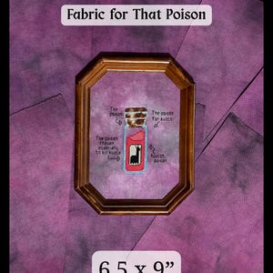 Yzma’s Secret Lab Fabric – Hand-Dyed 14 Count Aida Cloth (6.5 x 9in FABRIC ONLY) image 1