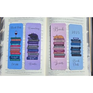 Custom Book Stack Bookmark | Laminated | 8–12 Books with Choice of Topper | Reader Accessory | Book Lover Gift | Book Club| Handmade