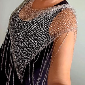Handmade Sequin Triangle Shawl: Sparkly Festival Wrap, Headscarf or Belt