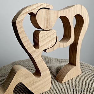 Man and Woman Wooden Figure, Wood Sculpture, Gifts for Her, Gift for Him, Valentines Day, Home Decor