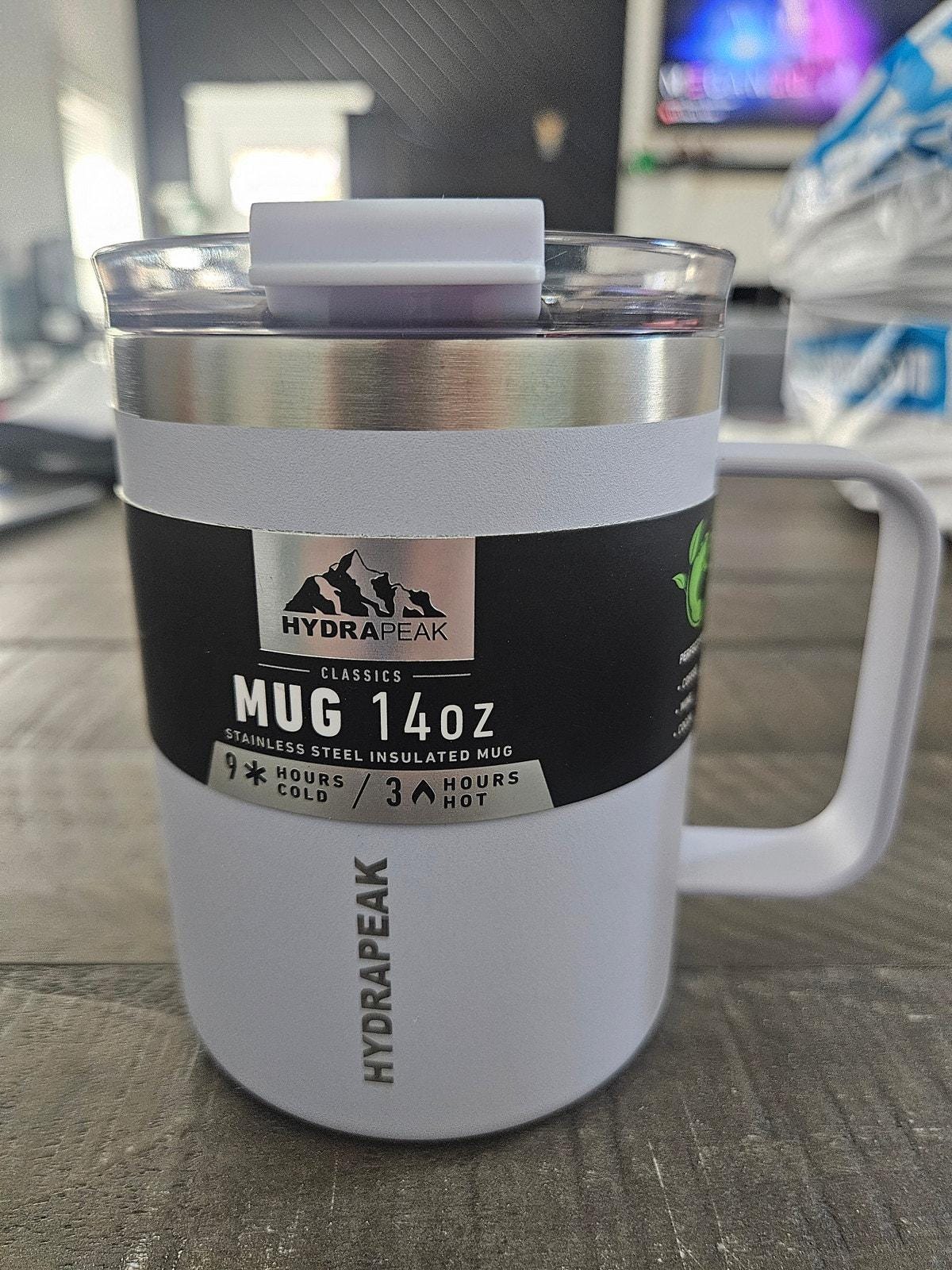 Hydrapeak 14oz Insulated Lavender Mug, Stainless Steel, BPA Free