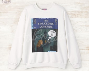 Folklore Comic-Buch-Sweatshirt | Vintage inspirierter grafischer Pullover | Meine Tränen Ricochet Inspiriert