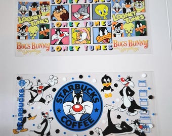 Looney Tunes Inspired 16 oz uv dtf wraps!